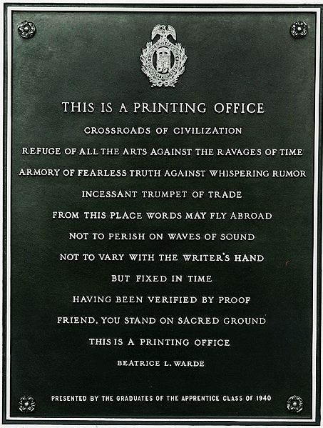This is a Printing Office