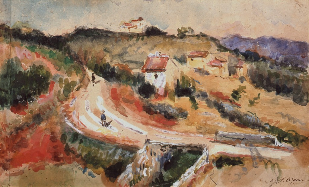 2、ポール・セザンヌ「登り道」1867年、永青文庫蔵